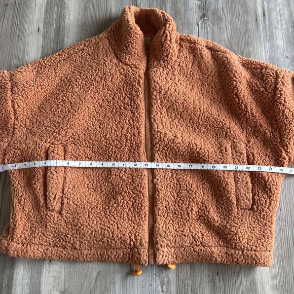 Urban Outfitters Willow Fleece Teddy Jacket Women's OrangeOversized Coat -Small - Picture 4 of 11